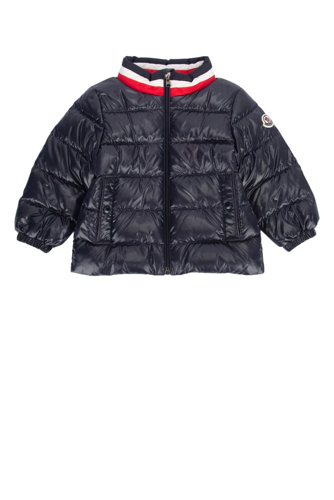 Moncler Enfant 로고 패치 바시티 자켓