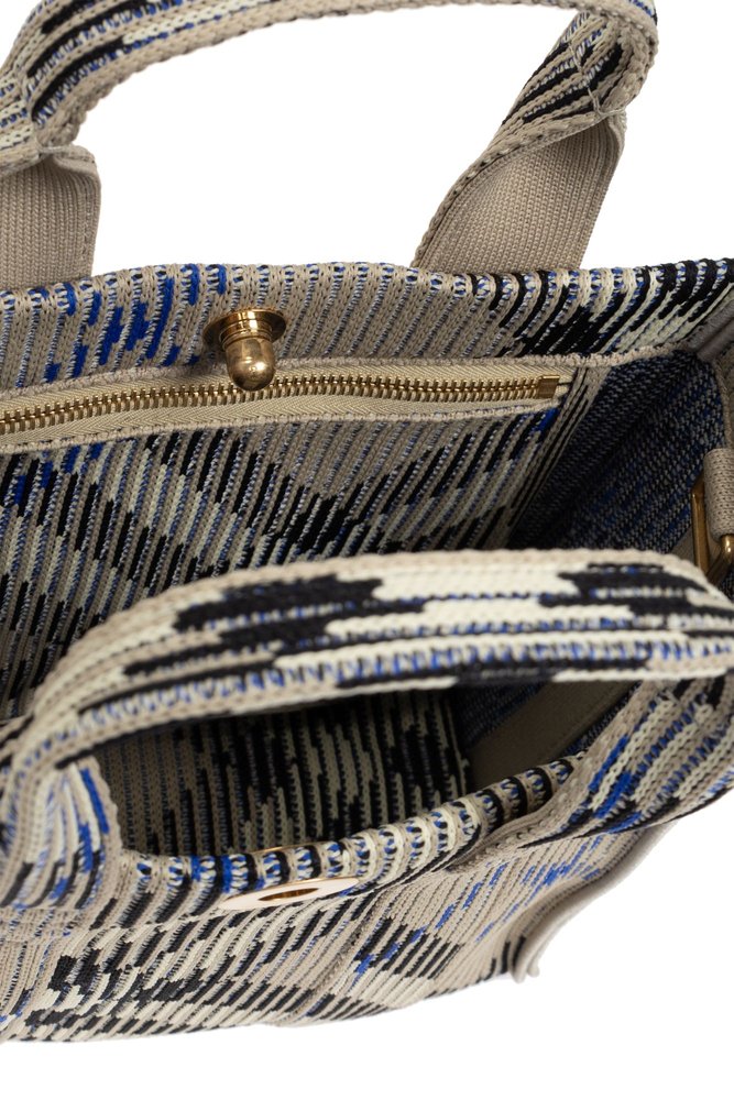 【Burberry】ミニ チェック ニット トップハンドルバッグ バーバリー ミニ チェック ニット トップハンドルバッグ