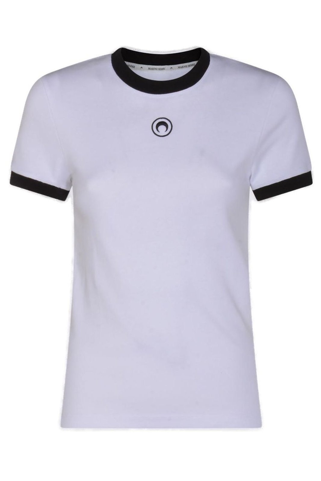 Marine Serre Logo Detailed Crewneck T-Shirt