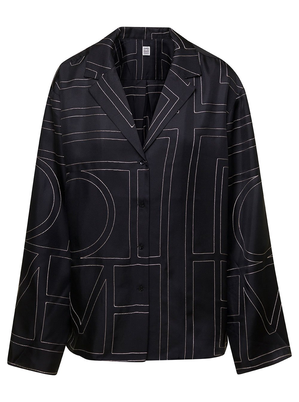 Totême Monogram Embroidered Long Sleeved Shirt