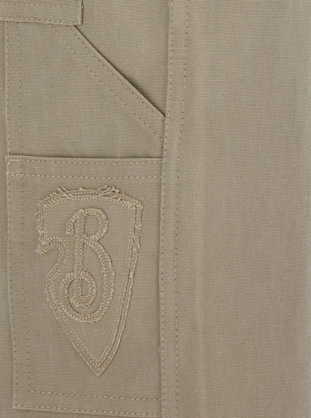 Burberry Logo Embroidered Turn-Up Hem Trousers
