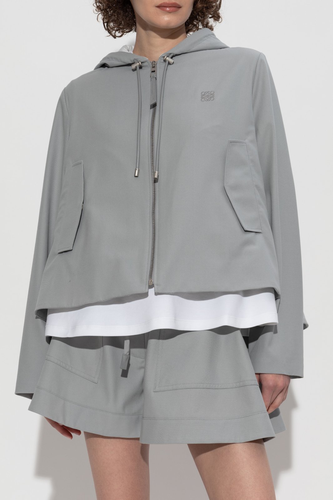 Loewe Anagram Embroidered Hooded Jacket