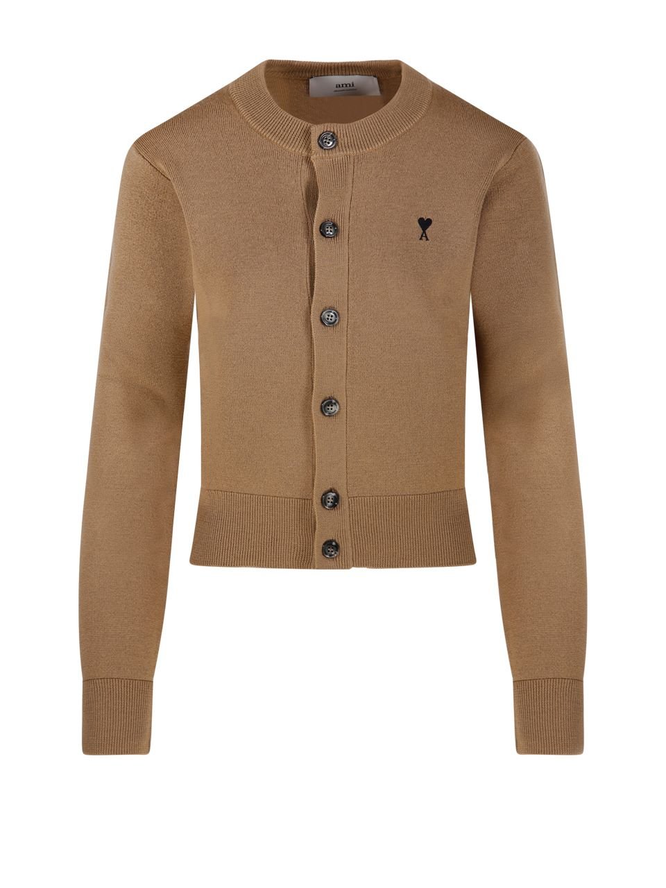 AMI Paris Ami de Coeur Embroidered Cardigan