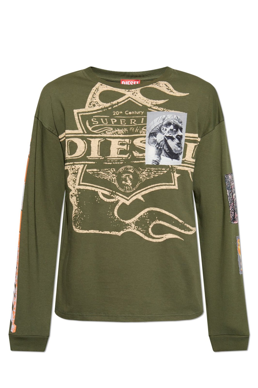 Diesel T-Boxt-Ls-Slits-R5 Long-Sleeved T-Shirt