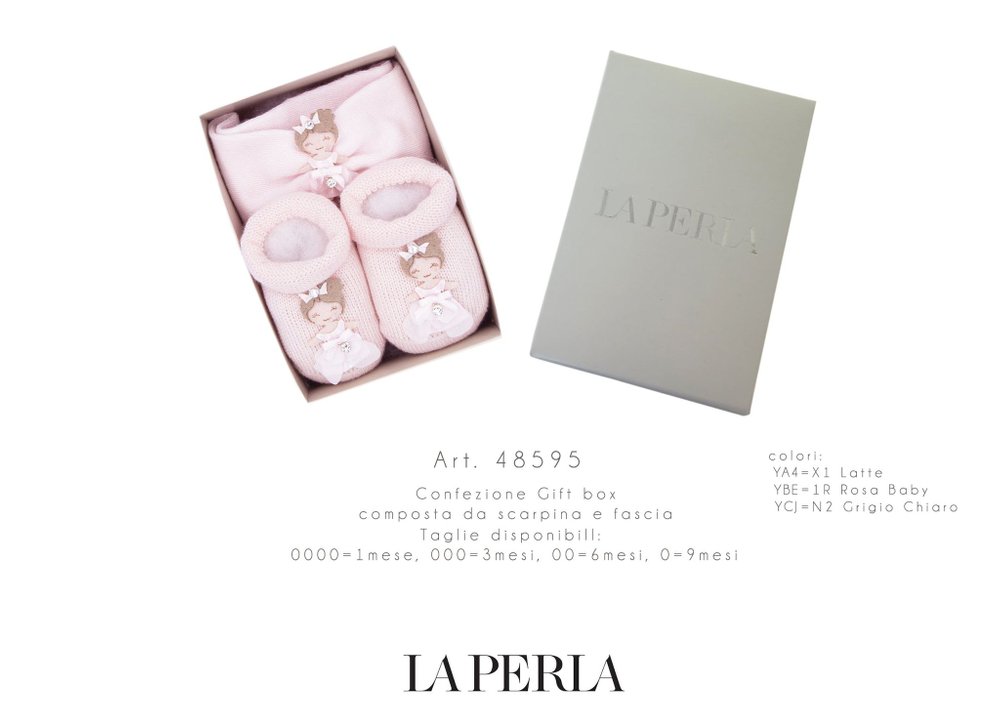 La Perla Kids 부티와 헤드밴드 선물 상자