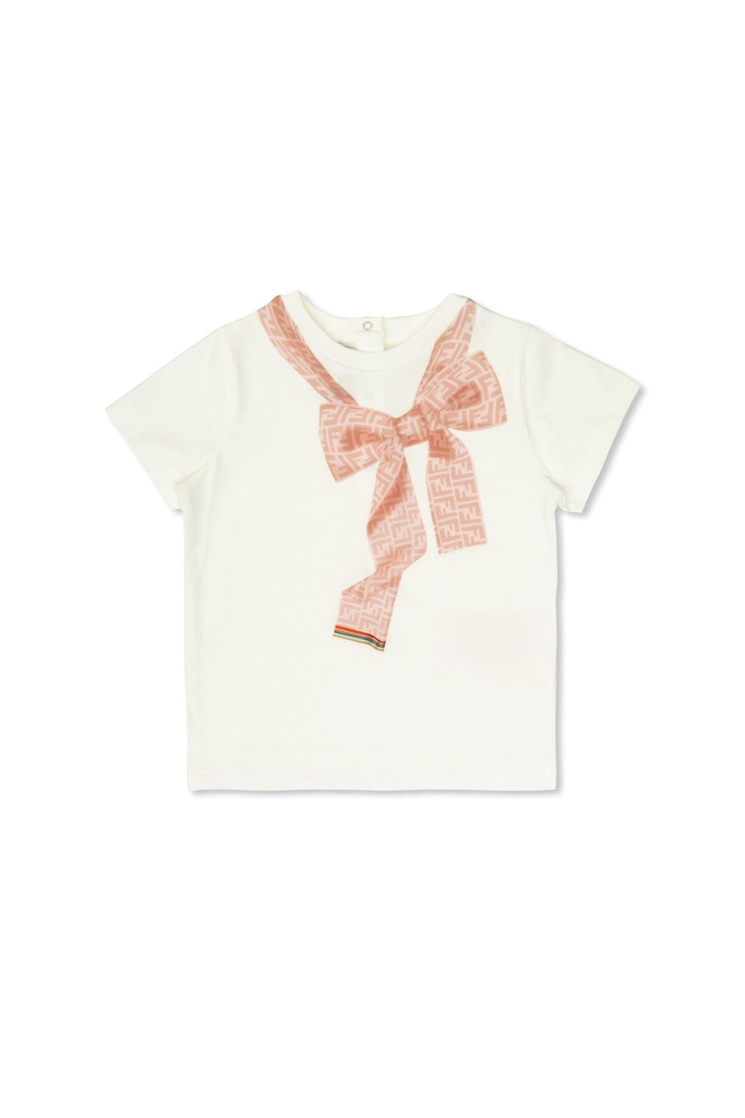 Fendi Kids Bow Printed Crewneck T-Shirt