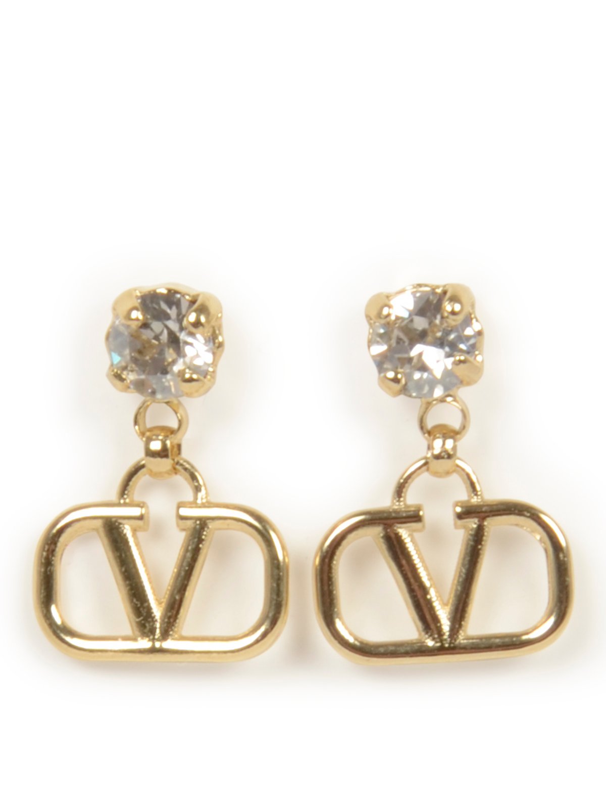 Valentino VLogo Signature Embellished Drop Earrings