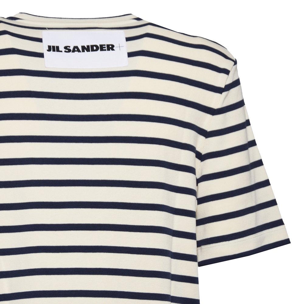 『Jil Sander+』ストライプ クルーネック Tシャツ Jil Sander』Jil Sander+ ストライプクルーネックTシャツ