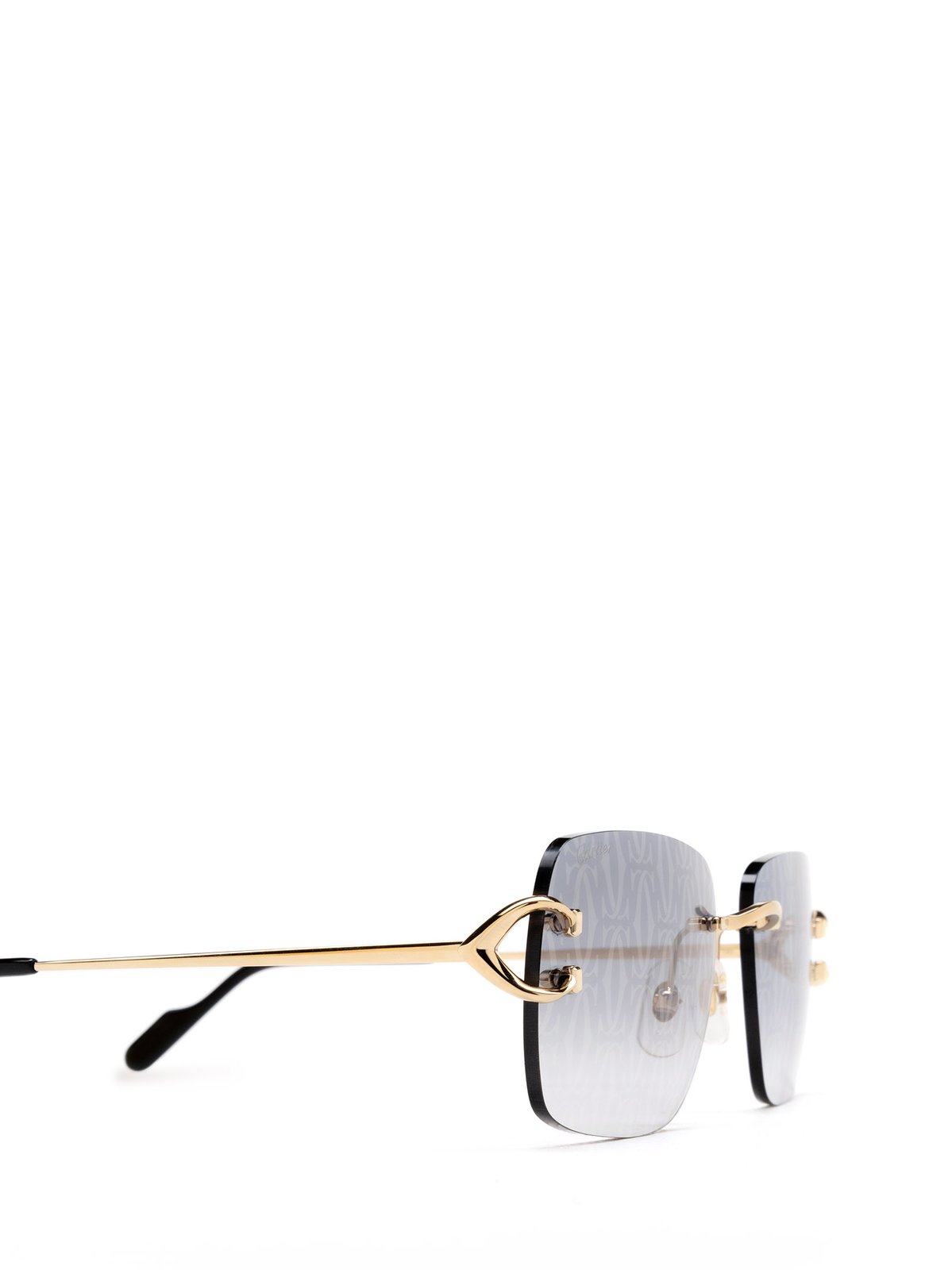 Cartier Rectangle Rimless Sunglasses