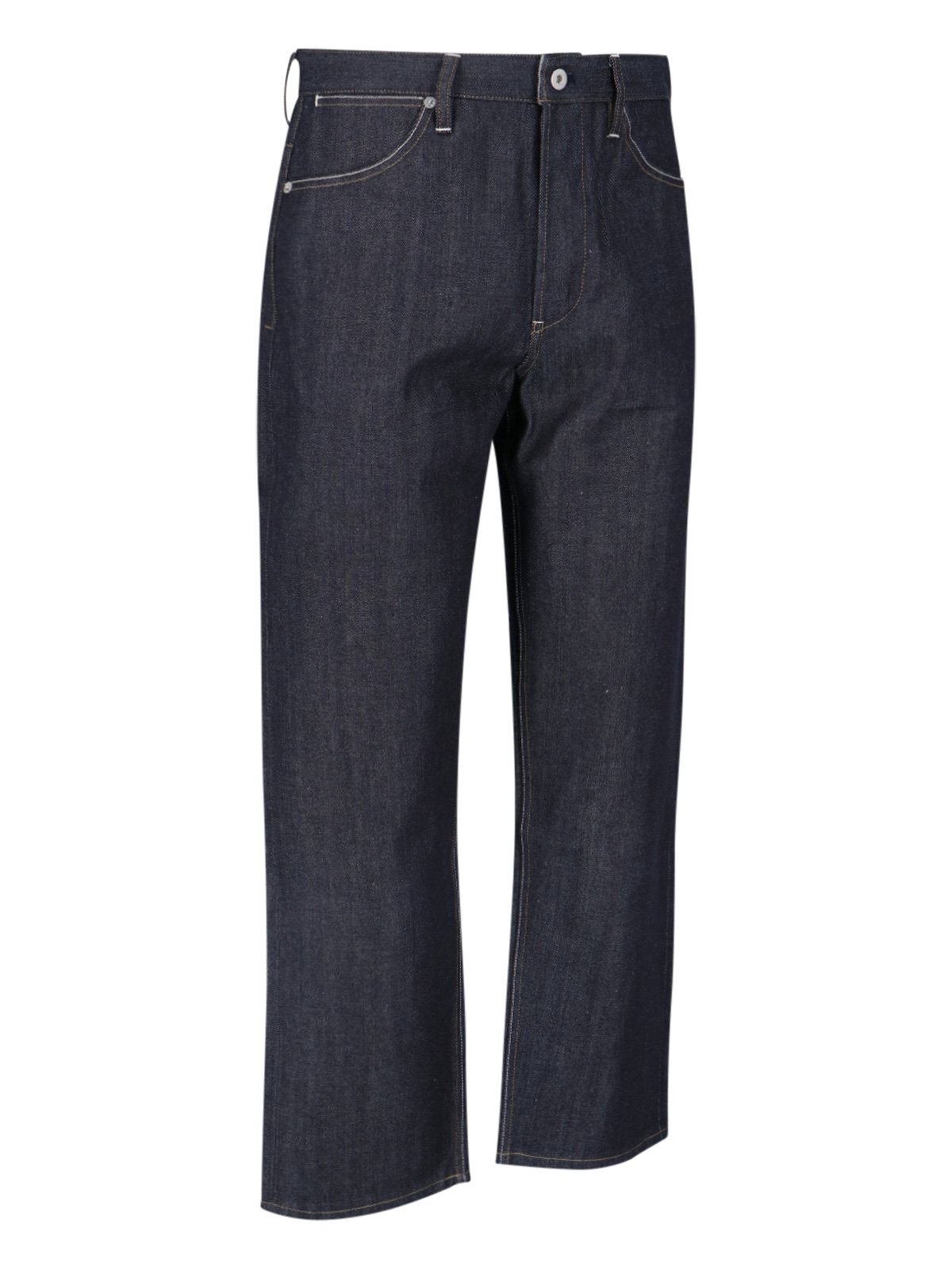 Jil Sander Logo Patch Straight Leg Jeans