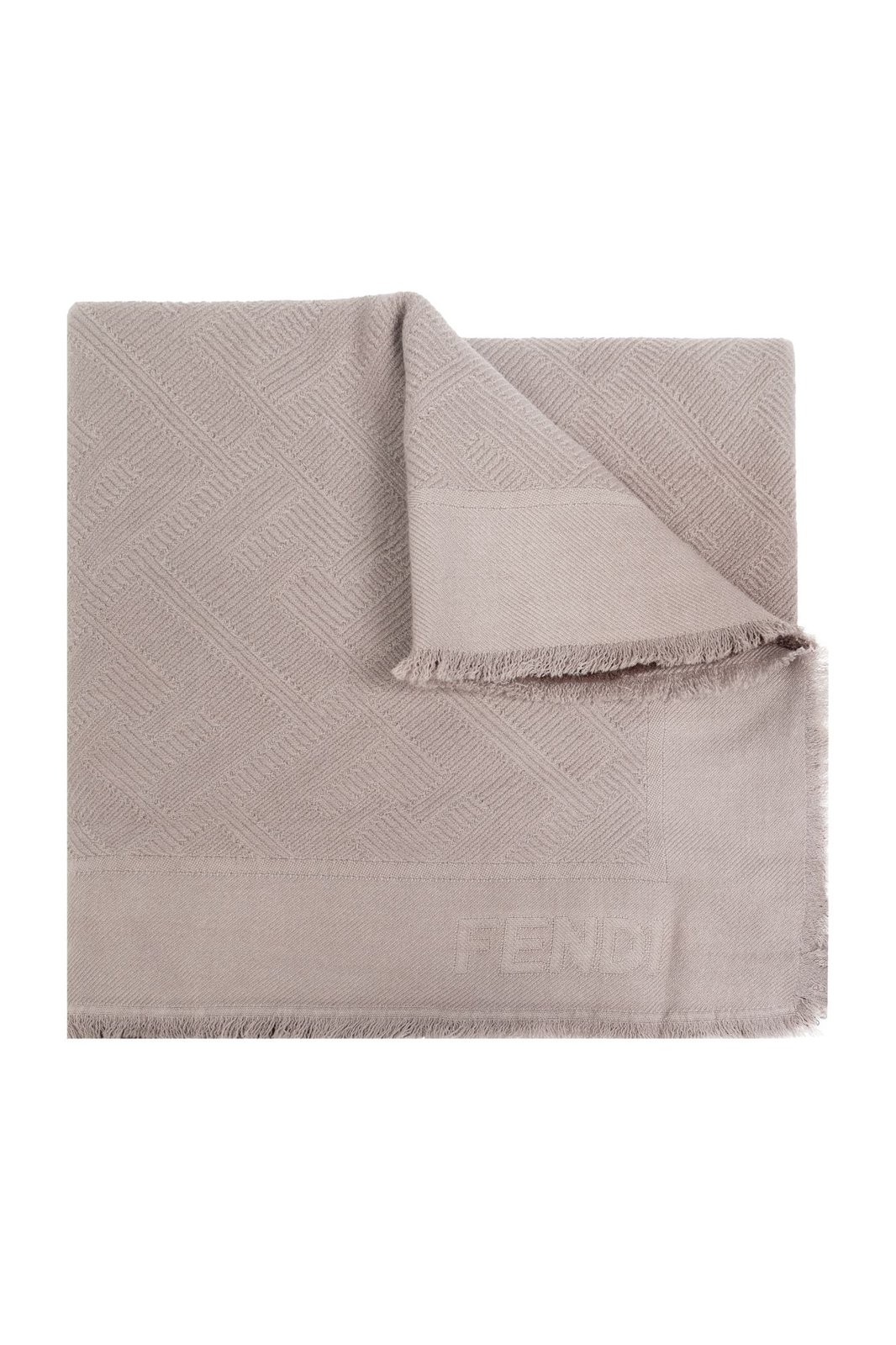 Fendi Fendi FF Jacquard Frayed-Edge Scarf - Accessories