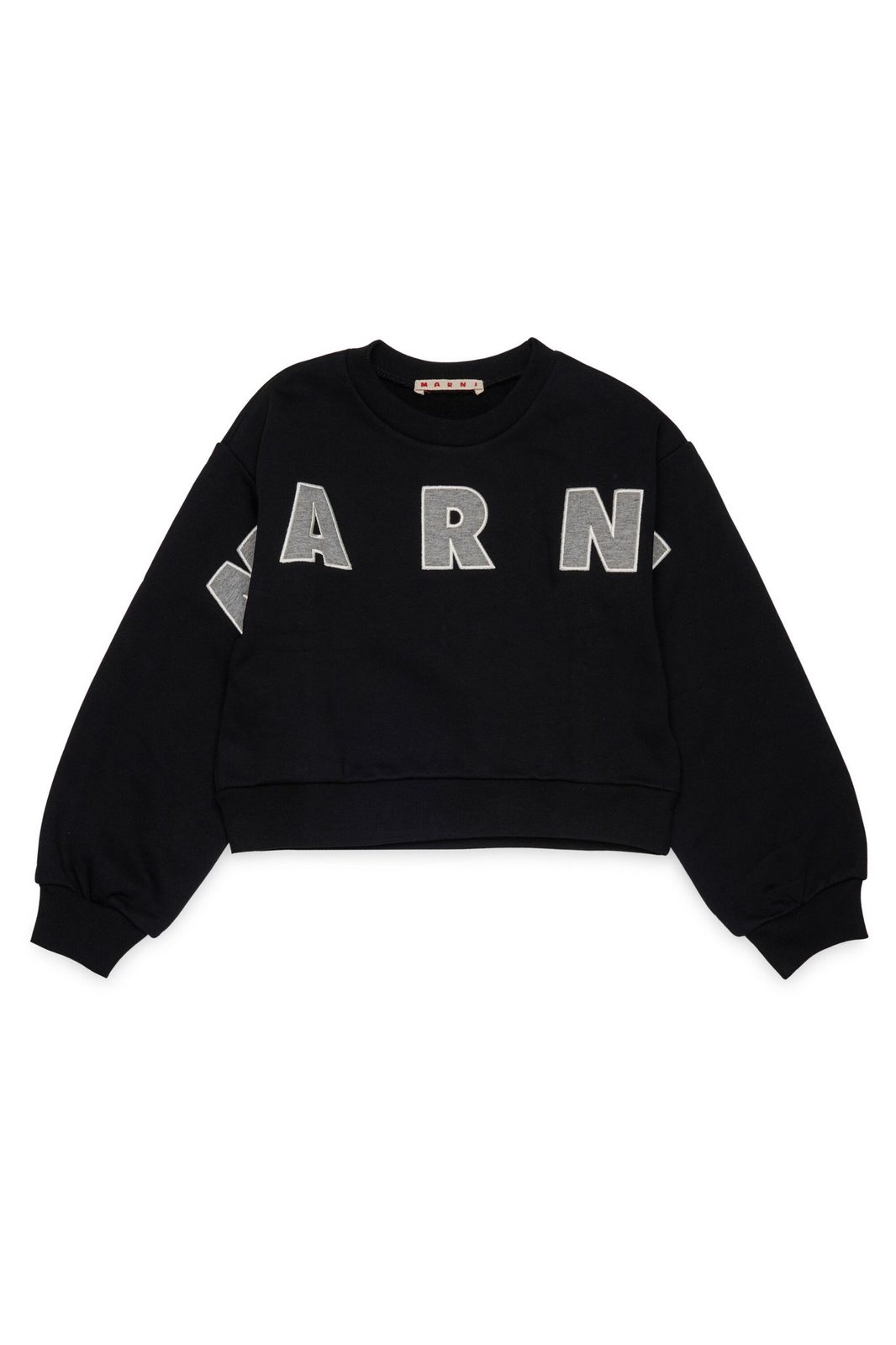 Marni Kids Logo Patch Cropped Sweatshirt