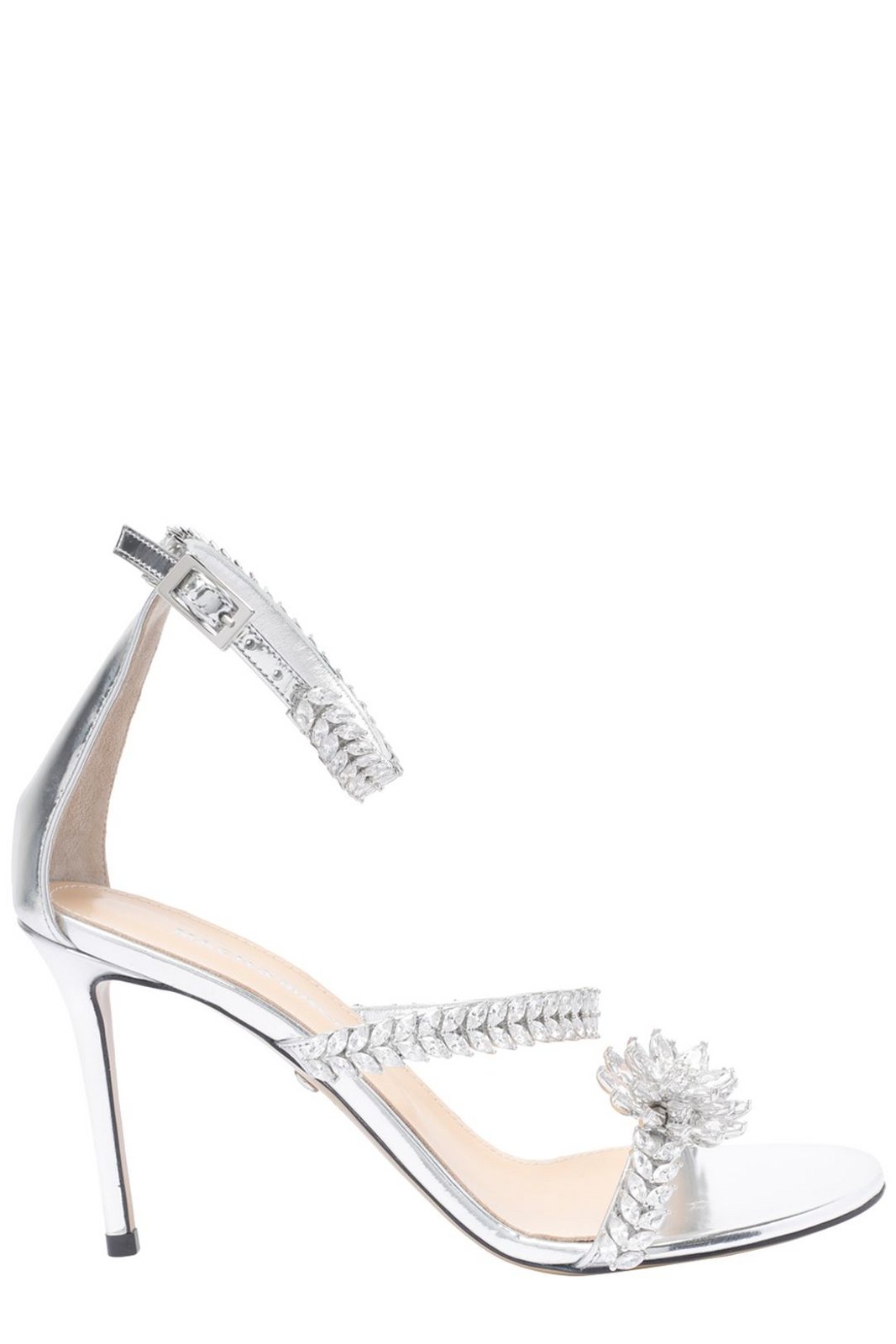 Mach & Mach Floral Embellished Slip-On Sandals