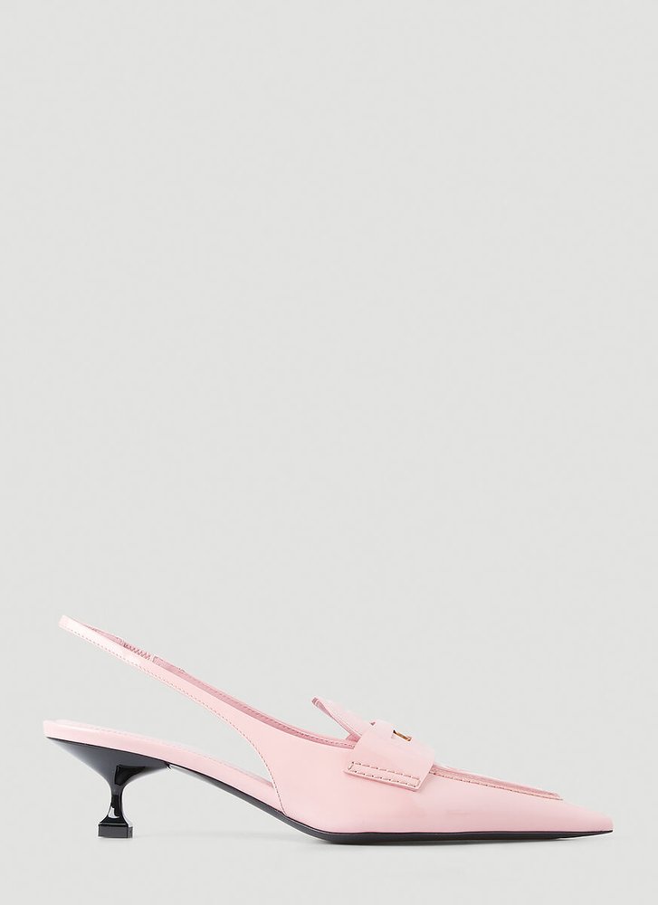 Miu Miu Point Toe Kitten Heel Pumps In 