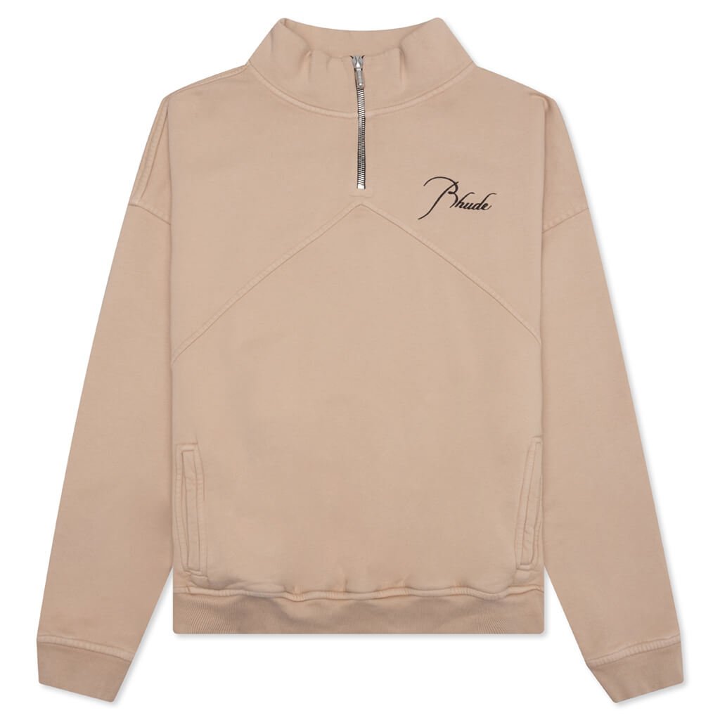 Rhude Quarter Zipped Logo Embroidered Sweatshirt