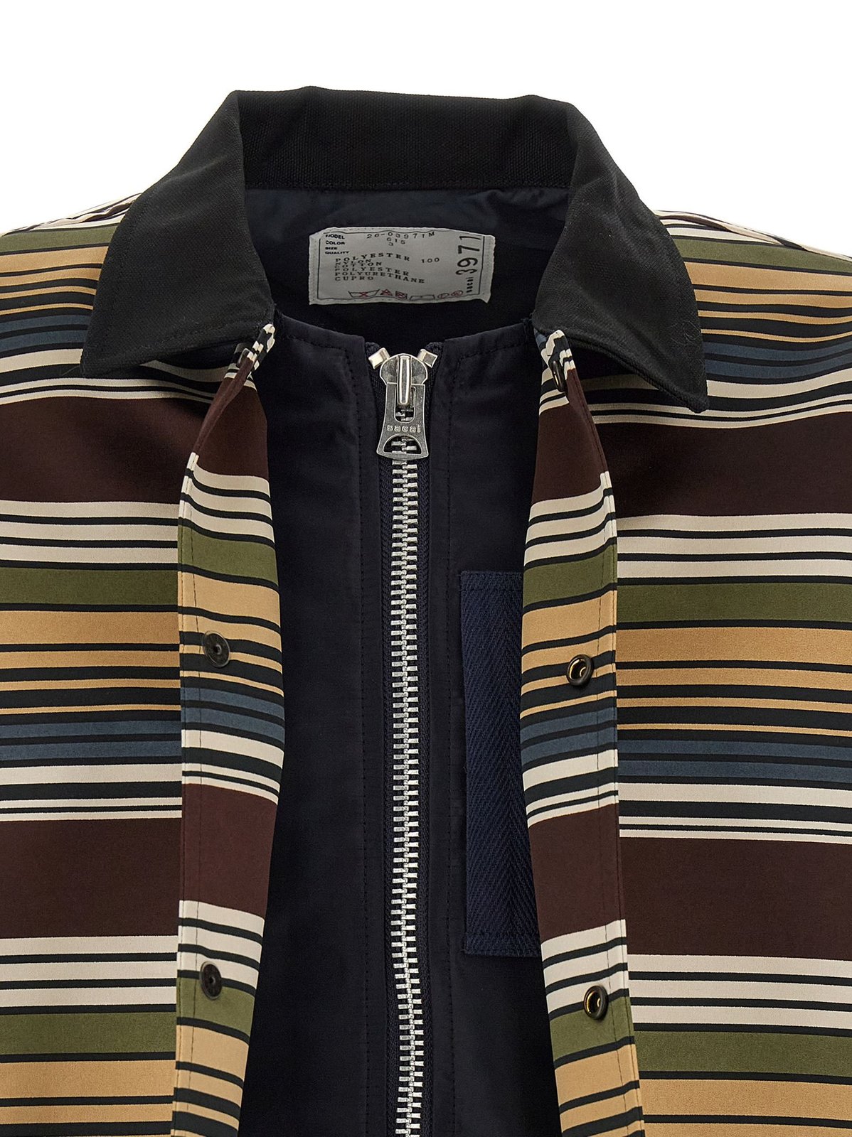 Sacai Striped Button-Up Bomber Jacket – Cettire