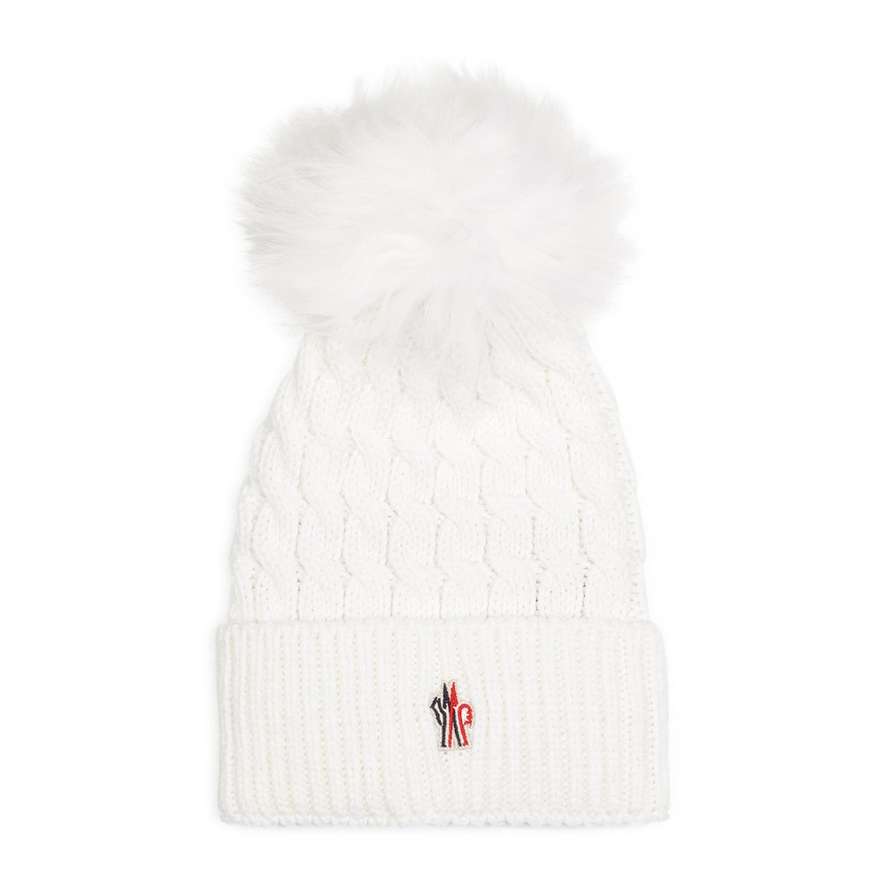 MONCLER GRENOBLE ケーブルニットポンポンビーニーハット Moncler Grenoble Cable Knit Pom Pom Beanie Hat – Cettire