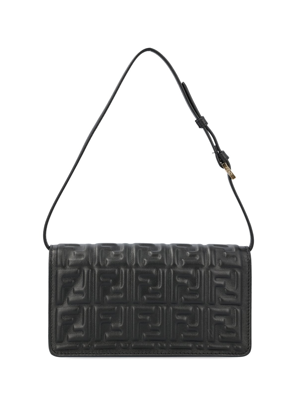 Fendi Logo Embossed Shoulder Bag