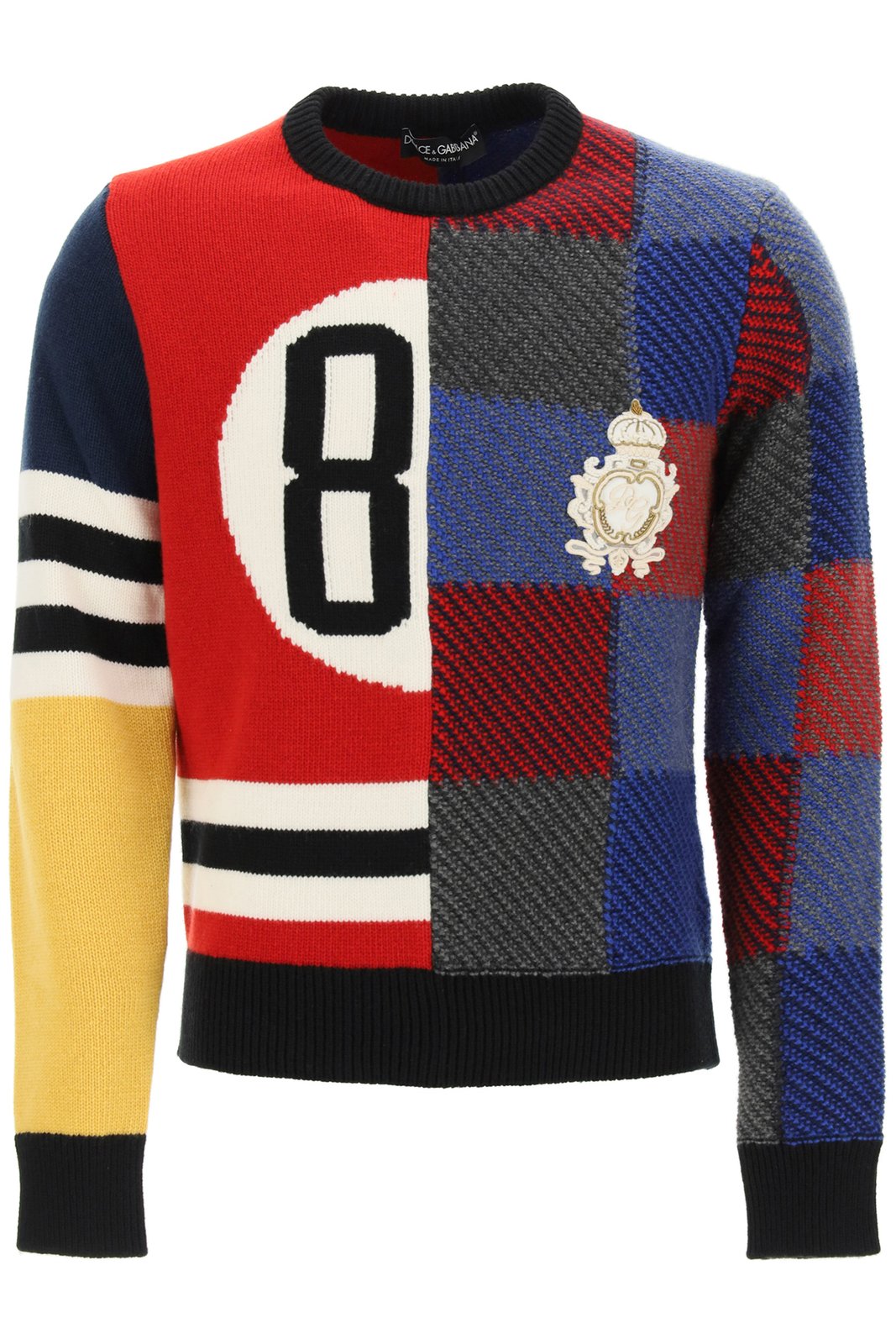 Dolce & Gabbana Colour Block Patchwork Jumper