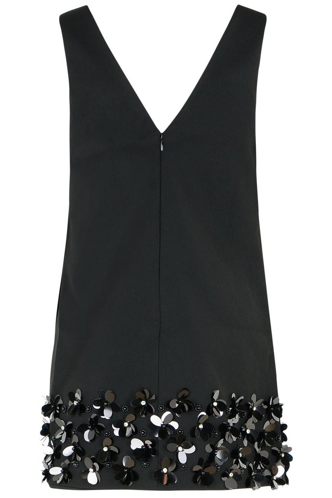 Self-Portrait Crepe 3D Sequined Mini Dress