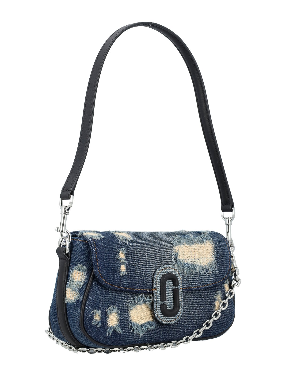 Marc Jacobs The Rip And Repair Denim Clover Shoulder Bag