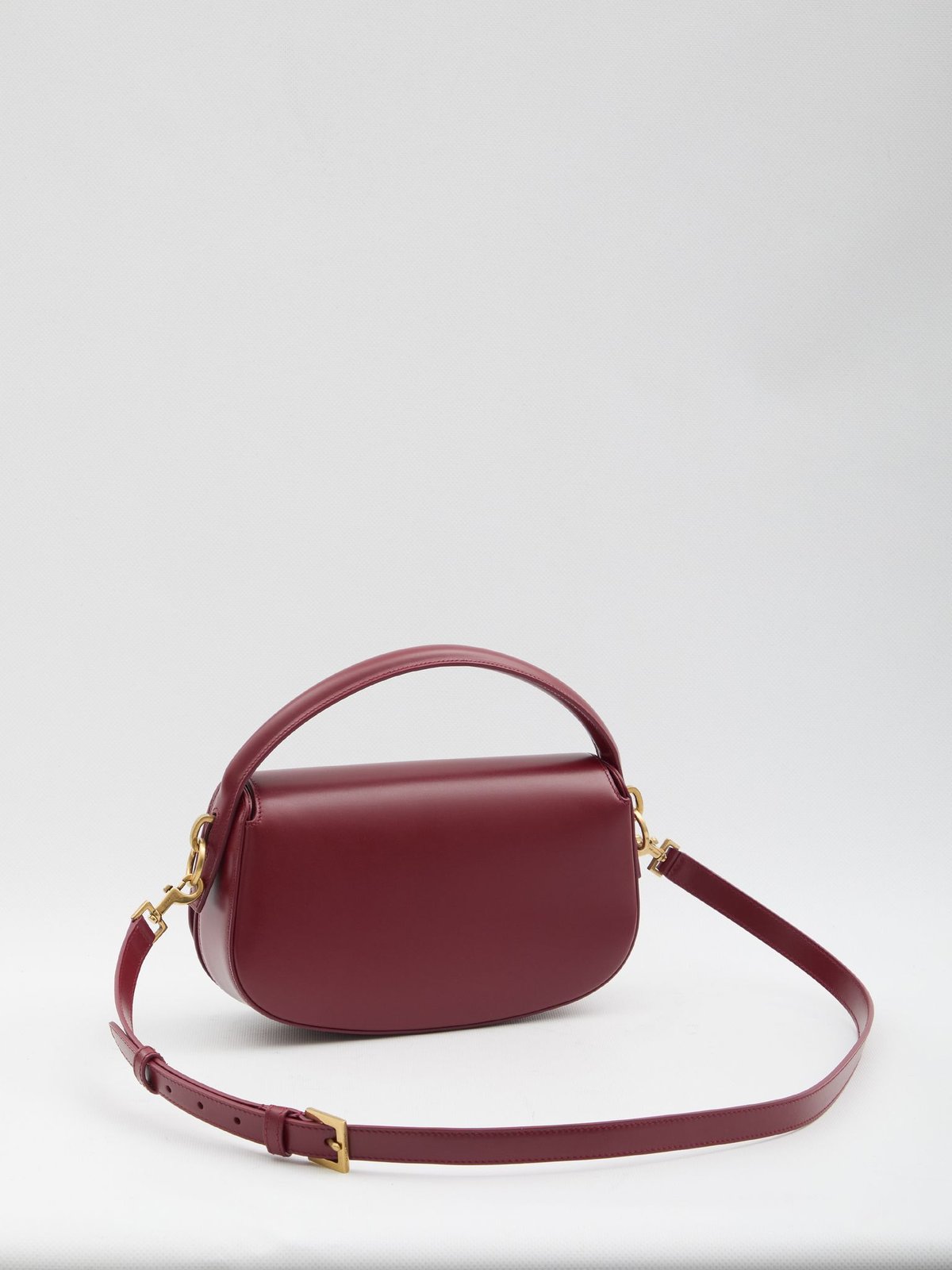 Saint Laurent Logo Plaque Foldover Top Shoulder Bag