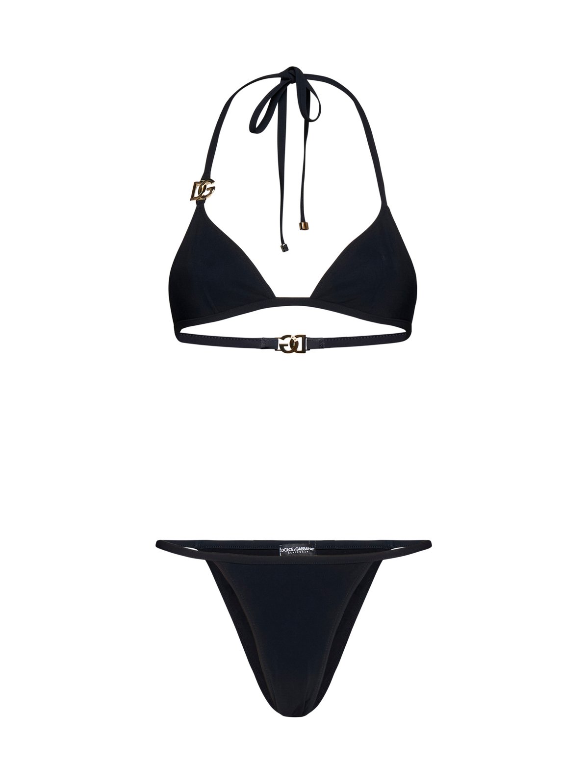 Dolce & Gabbana Logo Plaque Triangle Bikini Set