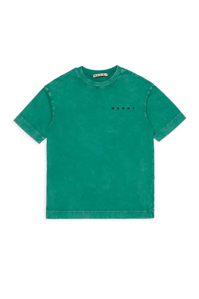 Marni Kids 로고 워시드 티셔츠