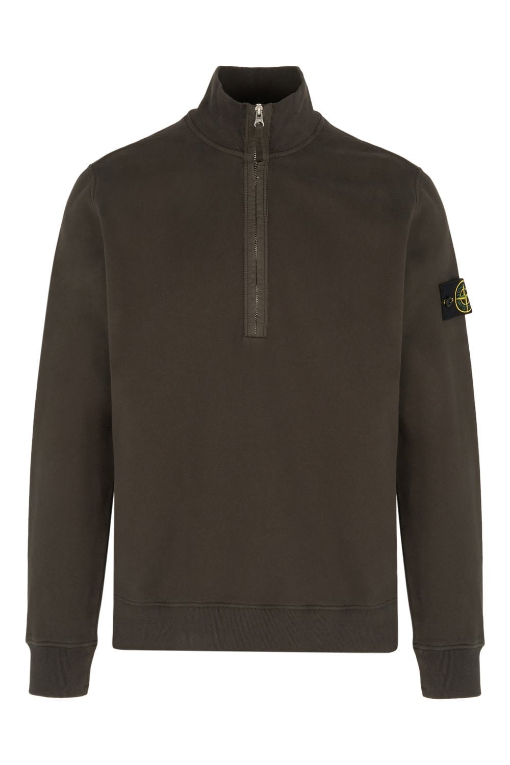Stone Island Compass Patch Half-Zipped Sweatshirt