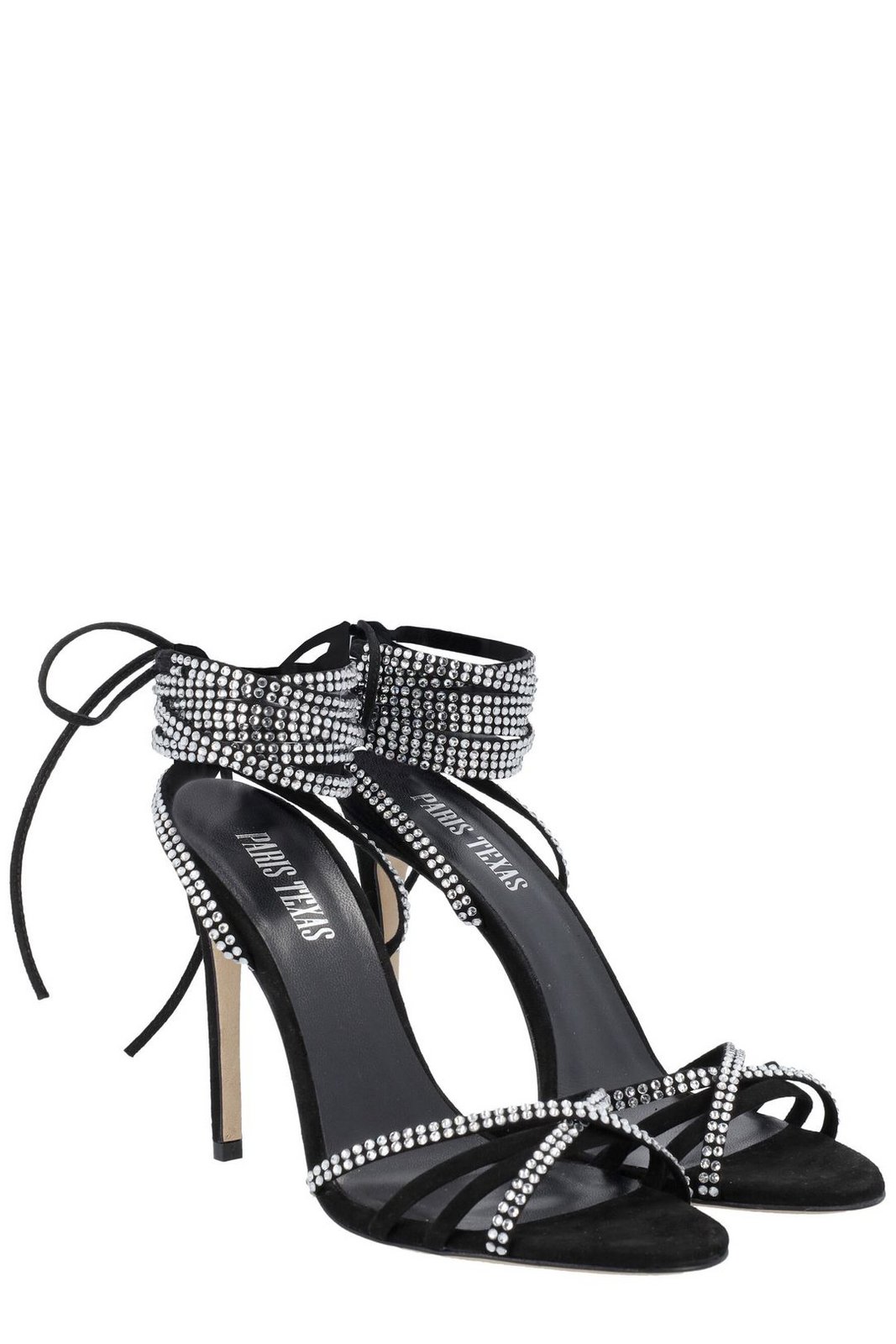 Paris Texas Embellished Crossover Strap Sandals