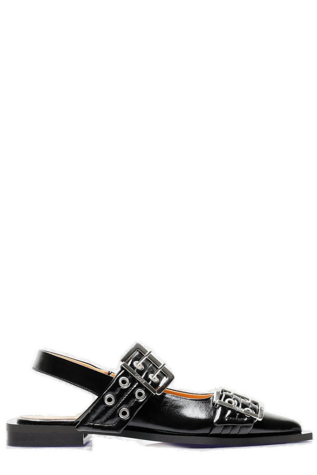 Ganni Feminine Buckle Slingback Ballet Flats