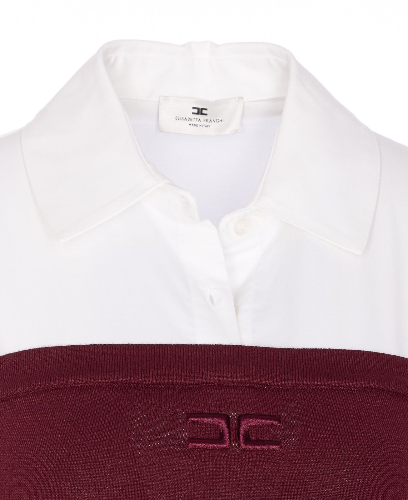 Elisabetta Franchi Logo Embroidered Knitted Bodysuit
