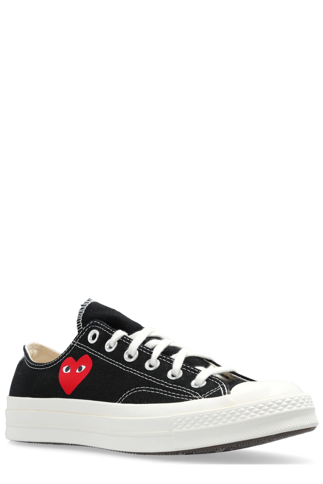 Comme des Garcons Play Round Toe Lace-Up Sneakers