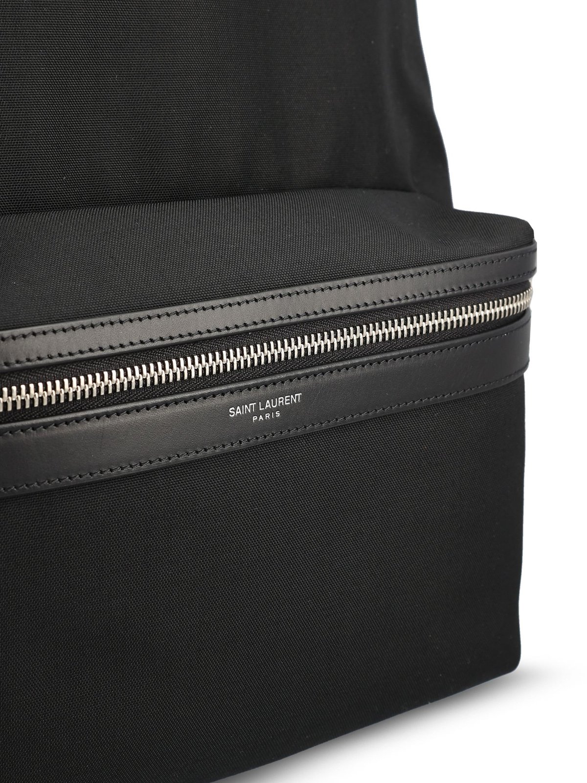 Saint Laurent Logo Stamp Zip-Up Backpack