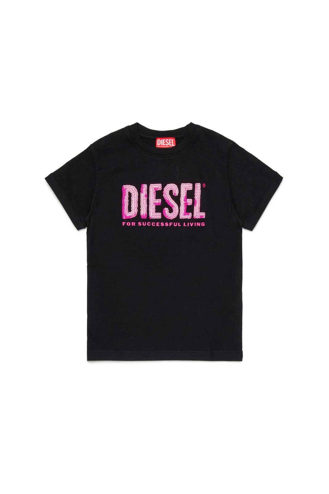 Diesel Kids Logo Printed Crewneck T-Shirt