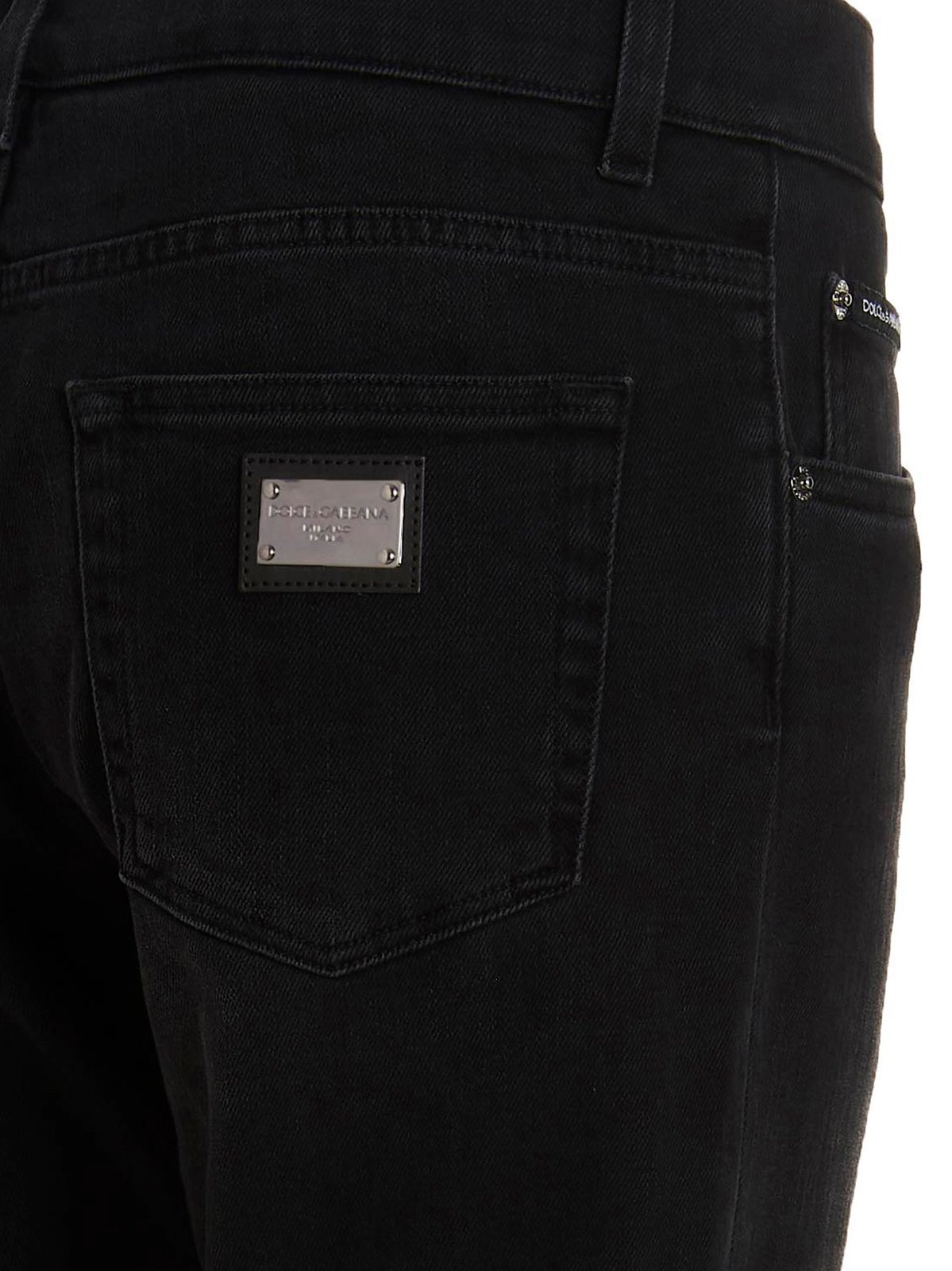 Dolce & Gabbana Logo Plaque Slim-Fit Jeans