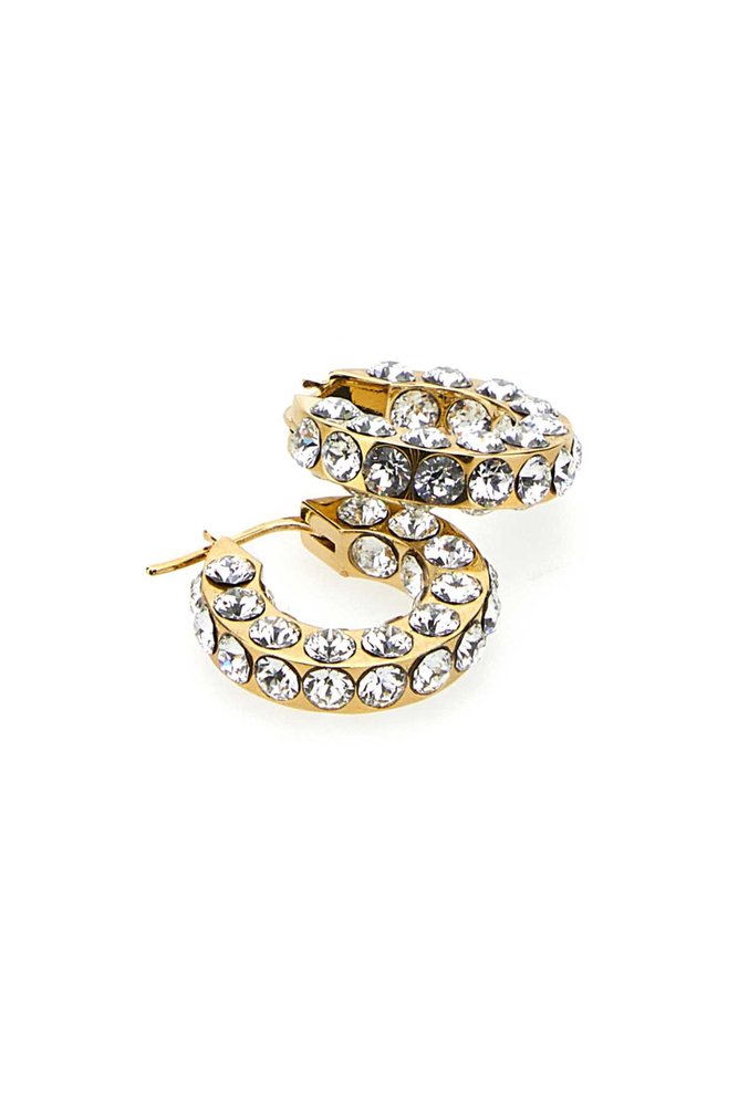 Amina Muaddi Jahleel Embellished Hoop Earrings – Cettire