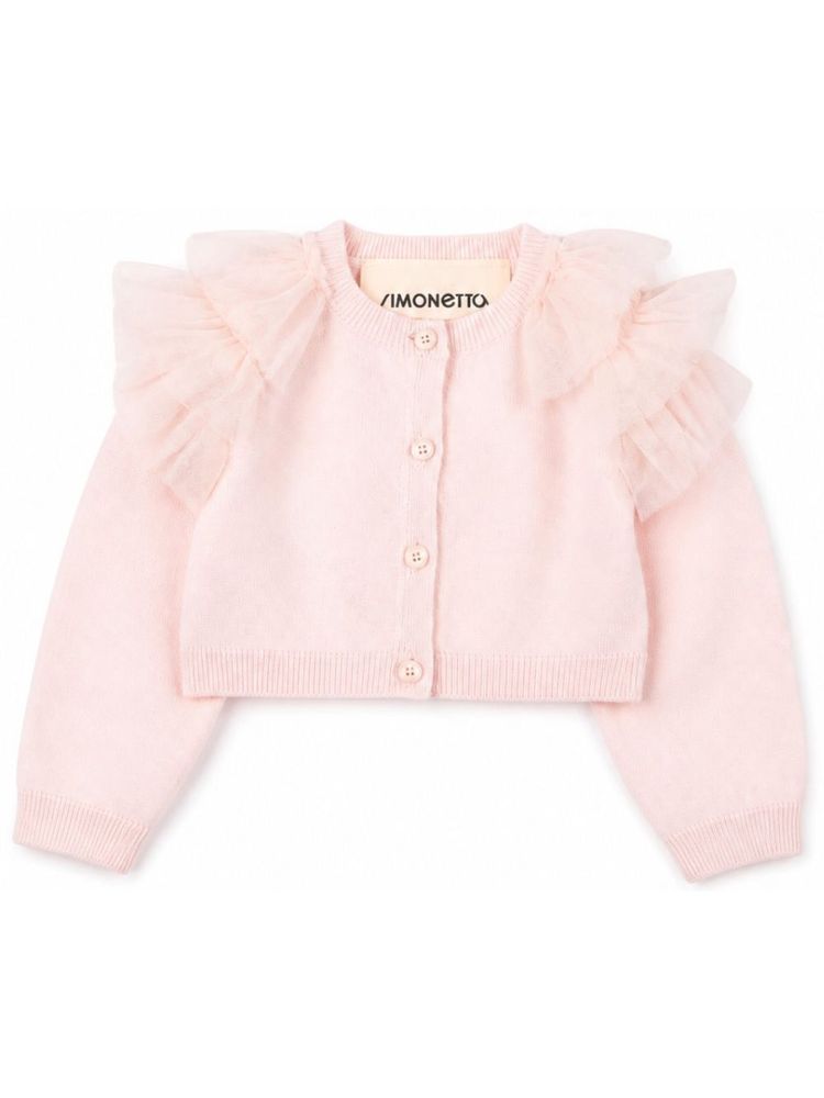 Simonetta kids 러플 크롭 가디건