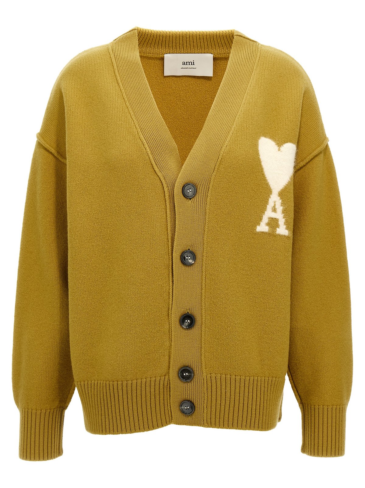 AMI Paris Ami de Coeur Knitted Cardigan