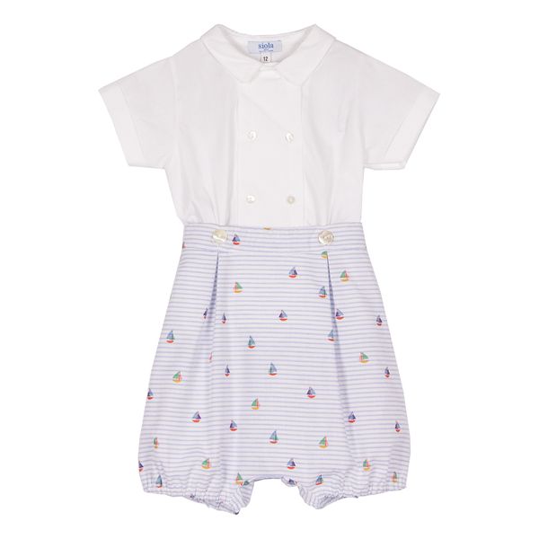 Siola Striped Short-sleeved Romper