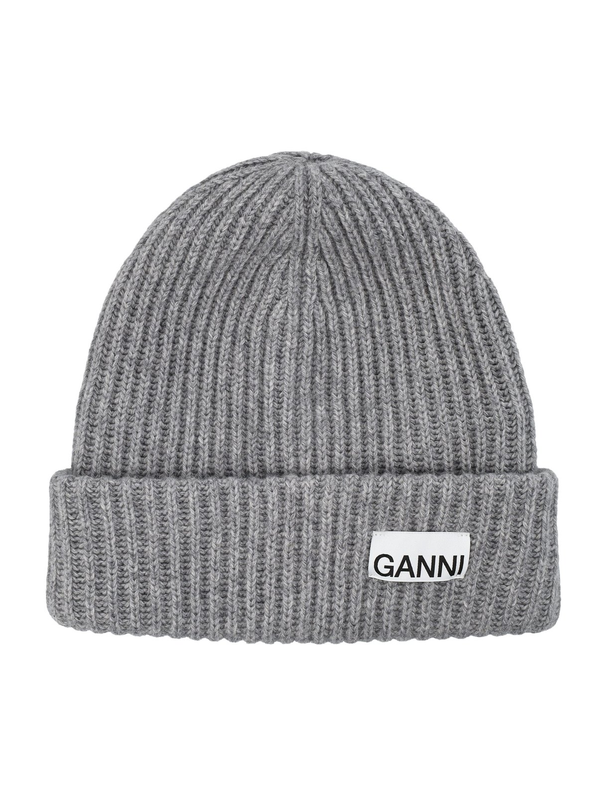 Ganni Logo Patch Oversized Beanie