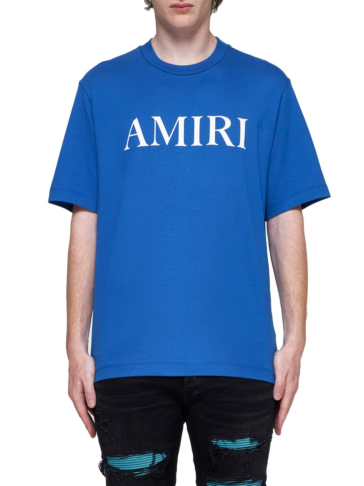 Amiri Logo Printed Crewneck T-Shirt