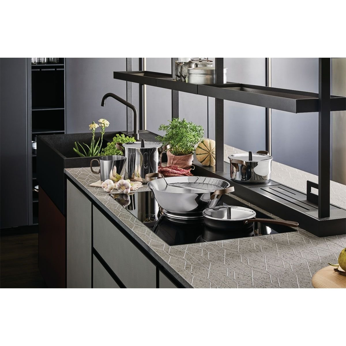 Alessi Edo Two Handles Low Casserole - Thumbnail 2