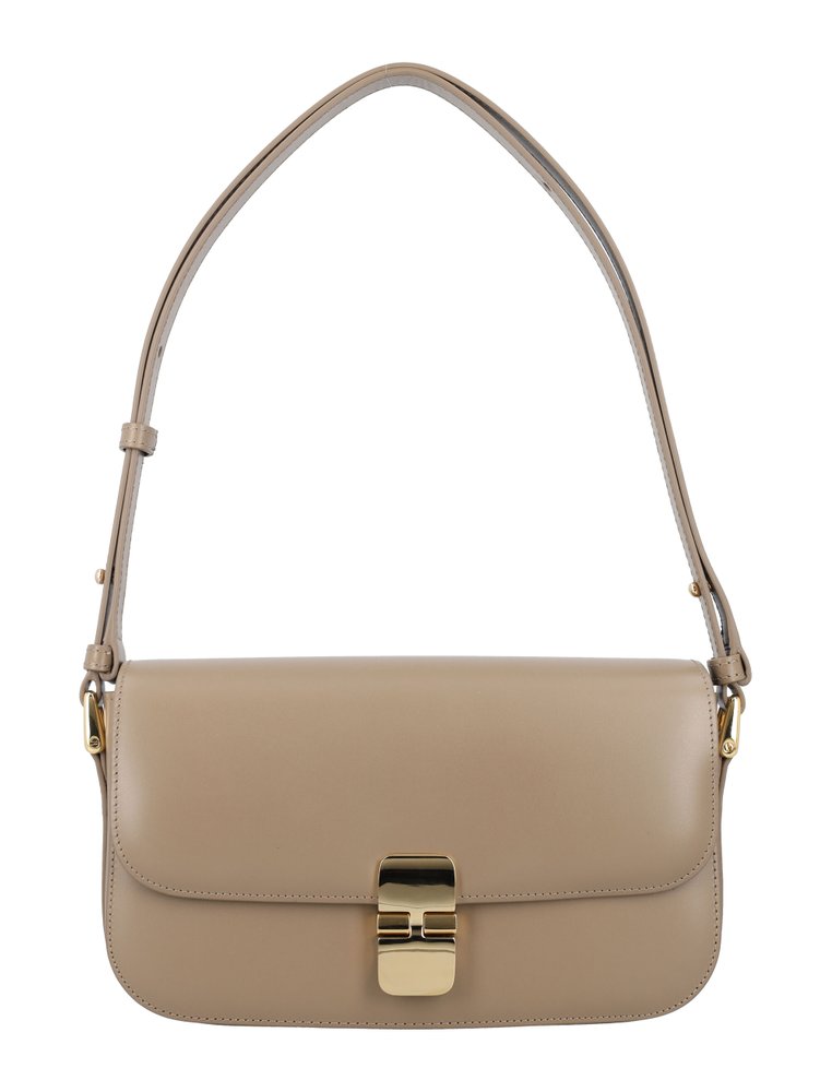 Apc A.p.c. Grace Foldover Top Shoulder Bag In Beige ModeSens