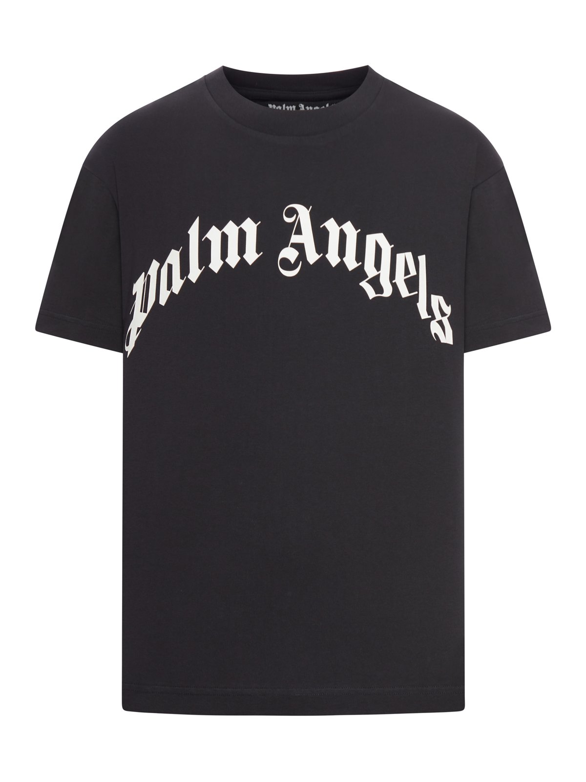 Palm Angels Curved Logo Crewneck T-Shirt