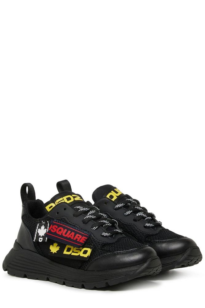 Dsquared 2 kids 로고 스트랩 로우탑 스니커즈
