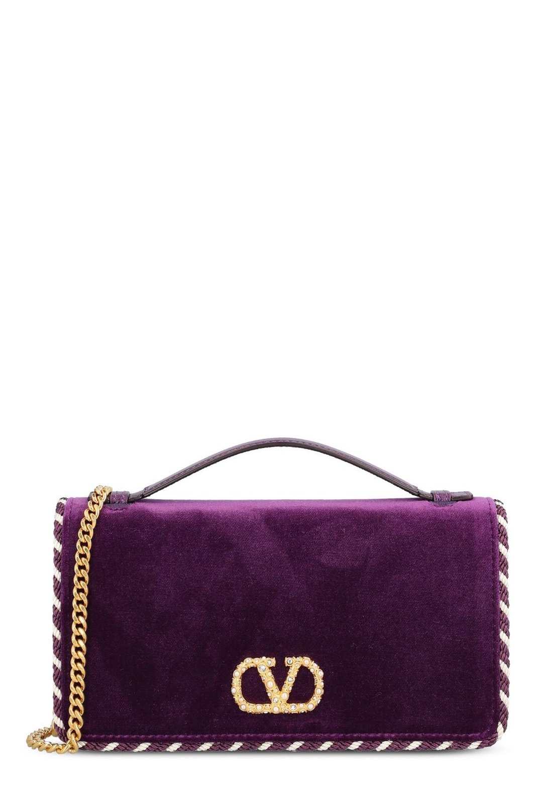Valentino VLogo Signature Braided Edge Tote Bag
