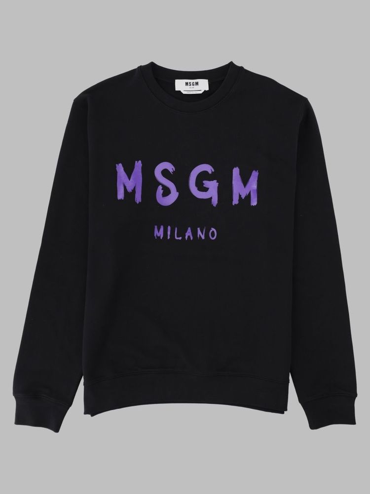 MSGM 로고 크루넥 맨투맨