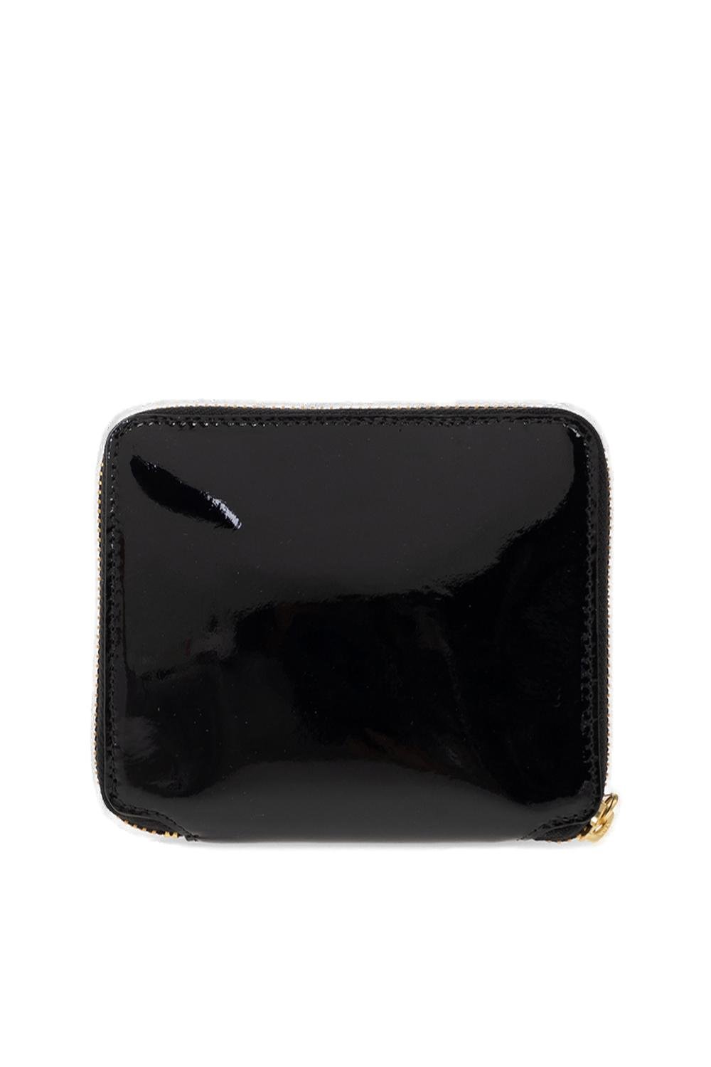 Comme des Garçons Wallet Patent Checkered Zipped Wallet