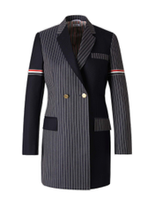【送料&関税込】Thom Browne Patchwork Button-up Blazer Thom Browne Tweed single-breasted Blazer | Grey | FARFETCH